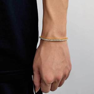 Pulsera de cadena de tenis de circonita estilo Hip Hop, accesorios de joyería de alta gama para mujer, pulsera completa para hombre, moda Tanjing - Product Image 6