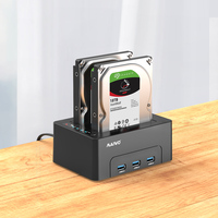 MAIWO Dual Bay Usb Clone Hdd Docking Station untuk Duplikator Hard Drive Sata dengan USB HUB Docking K3082H