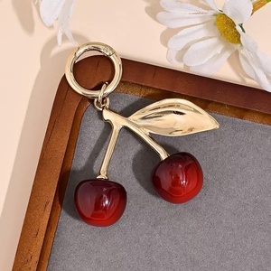 Vente chaude : Million+ Porte-clés cerise tendance, de luxe, en métal étanche, breloque de <span class=keywords><strong>sac</strong></span>, pendentif pour <span class=keywords><strong>sac</strong></span> à main, accessoires DIY - Product Image 2