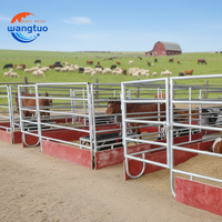 Panneaux d'élevage de haute qualité 12ft 16ft, panneaux ovales galvanisés pour bovins, clôture pour moutons et chevaux et portails de 6ft de haut pour cour