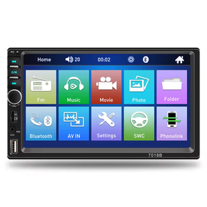 Lettore MP5 Universale per Auto con Monitor Stereo e Schermo <span class=keywords><strong>Touch</strong></span> da 7 Pollici, 2 DIN, con Bluetooth e Collegamento Telefonico - Product Image 1