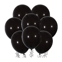 Joyeux Anniversaire Mariage Noël Halloween Fiesta Décoration de Fête Fournitures de Fête Ballons en Latex Hélium Couleur Noire Ballons Globos