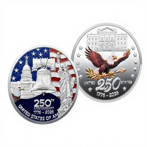 Monete Commemorative del 250° Anniversario dell'Indipendenza degli Stati Uniti con <span class=keywords><strong>Aquila</strong></span>, Placcate e in Rilievo - Product Image 4