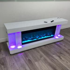 <span class=keywords><strong>Mueble</strong></span> de <span class=keywords><strong>TV</strong></span> con espejo de madera MDF de lujo, soportes de <span class=keywords><strong>TV</strong></span> con decoración de chimenea, llamas multicolores y altavoz de diente azul, muebles, Unidad de <span class=keywords><strong>TV</strong></span> - Product Image 1