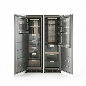 Réfrigérateur à tiroir entièrement intégré de 528 L, côte à côte, avec garniture intérieure de style métallique, tiroir en verre - Product Image 3