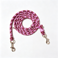 Correa de Perro de Lujo Tejida a Mano, Paracord de Color Personalizable, Doble Gancho Ajustable, para Perros Pequeños/Medianos/Grandes, Suave y Duradera