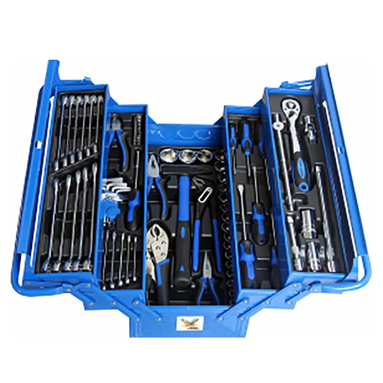 Car Repairing 86 pcs Hand Socket Security Household Auto Tools Wrench Socket Set Mechanical Metal Box Hand Tool Set box