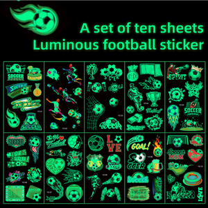 สติกเกอร์ลาย<span class=keywords><strong>สัก</strong></span>ฟุตบอลโลกสำหรับงานปาร์ตี้, สติกเกอร์ลายฟุตบอลแสงไฟกลางคืนสร้างบรรยากาศ - Product Image 3