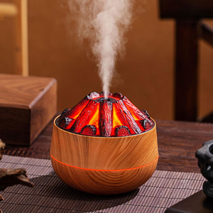 New Mini Ultrasonic Humidifier Flame Volcano Aroma <b>Diffuser</b> <b>for</b> Household <b>Essential</b> <b>Oil</b> Humidifier - Product Image 4
