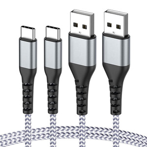 Cable cargador tipo <span class=keywords><strong>C</strong></span> de 1m, 2m y 3m, cable cargador <span class=keywords><strong>USB</strong></span> tipo <span class=keywords><strong>C</strong></span> de nailon trenzado 3A, cable <span class=keywords><strong>USB</strong></span> <span class=keywords><strong>usb</strong></span>-<span class=keywords><strong>c</strong></span> para Huawei - Product Image 1