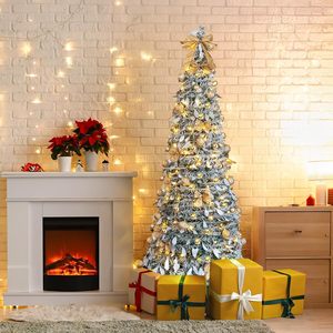 Árbol de Navidad Plegable Retráctil de PVC de Alta Calidad de 150CM-210CM con Luz para el Hogar y las Fiestas Navideñas, Venta al Por Mayor 2027 - Product Image 6