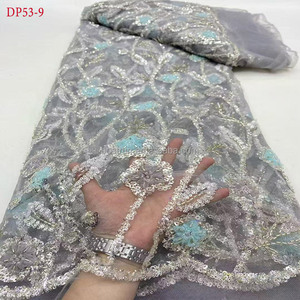 <span class=keywords><strong>Dp53</strong></span> 2025 Chất Lượng Cao Sang Trọng Dệt Nigeria Ren Vải Chất Lượng Cao Đám Cưới Ren Vải Với Ưa Thích Thêu Và Sequins - Product Image 5