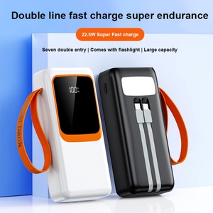 Nouvelle station de charge universelle avec batterie externe de 30000 mAh, charge super rapide PD22.5W, 20000 mAh intégrés, deux câbles - Product Image 2