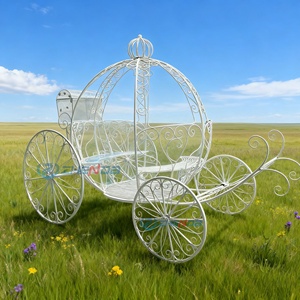Factory Customization Royal Cart Fairy Tale White Pumpkin Carriage for Party Marriage Wedding Decoration Supplies Props - Product Image 4