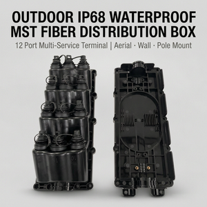 กล่องกระจายไฟเบอร์ออปติกแบบติดตั้งภายนอกอาคาร IP68 MST 12 พอร์ต สำหรับขายส่งจากโรงงาน พร้อมซีลยางกันน้ำแบบเจล SC APC LC สำหรับติดตั้งบนเสาและผนัง - Product Image 2