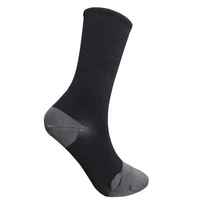 Chaussettes de compression noires personnalisées pour hommes, style décontracté, respirantes, écologiques, en nylon et coton, vente en gros