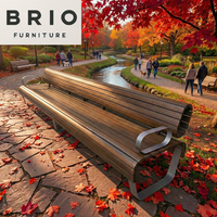 Banc en plastique anti-corrosion pour parcs, rues et espaces publics, mobilier d'extérieur commercial durable, banc de parc avec dossier