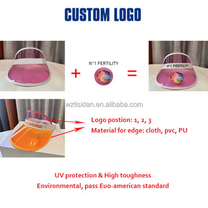 Lovely Pom-pom <strong>Sun</strong> <strong>Hat</strong> Custom Silk Printing logo Anti-UV Eco-friendly Headwear PVC Visor Small MOQ for Girls Hot in Australia <strong>UK</strong> - Product Image 6