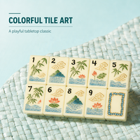 Jeu de tuiles de mahjong américain classique personnalisé 166 pièces, 1,9 pouce, utilisation universelle, accessoires de jeu, grande taille, acrylique, imperméable