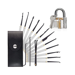 Échantillon Gratuit : Kit de <span class=keywords><strong>Crochetage</strong></span> de Serrure de 15 Pièces pour Serrurier avec <span class=keywords><strong>Cadenas</strong></span> d'Entraînement <span class=keywords><strong>Transparent</strong></span> - Product Image 5