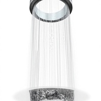 Fontaine commerciale moderne en acier inoxydable avec rideau d'eau numérique en spirale, écran d'eau filaire pour hôtel, centre commercial, atrium 110-230V