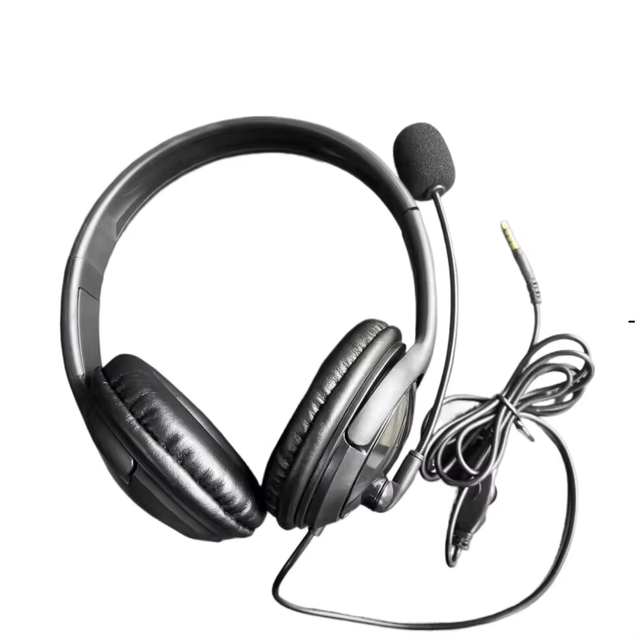 Students' Comfortable Over-Ear Wired Headset with Volume Control Physically Noise Cancelling for School Gaming Telephone Use
