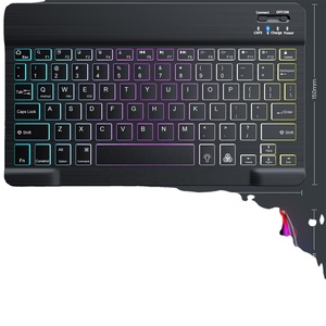Ratón y Teclado Inalámbricos con Retroiluminación para iOS, Android, Windows, Tablet, PC, Teléfono Inteligente, <span class=keywords><strong>Mini</strong></span> Ratón Bluetooth, Combinación de Teclado y Ratón - Product Image 2