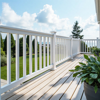 Rampe de balcon en PVC pour extérieur, rampe d'escalier en vinyle