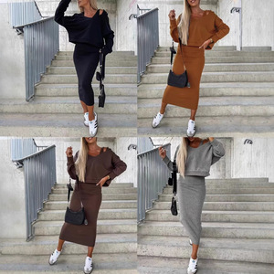 Nuevo Conjunto de Dos Piezas para Otoño e Invierno, Ropa de <span class=keywords><strong>Mujer</strong></span>, Sudadera con Capucha y Cuello en V, Venta al Por Mayor - Product Image 2