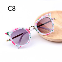 Chanceux enfants lunettes de soleil oeil de chat Style garçons filles accessoires nuances jouets Protection des yeux décoration UV400 enfants lunettes de soleil