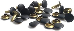 Remaches de doble capa Mm Rainbow, botones metálicos redondos color oro rosa, remaches rápidos para bolsos, carteras, zapatos, cinturones, cuero. - Product Image 1