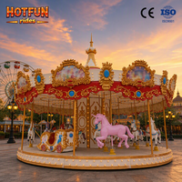 Manèges de carrousel colorés pour adultes à vendre avec design de chevaux pour projets de parcs d'attractions commerciaux