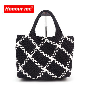 HONOURME氯丁橡胶编织沙滩包手提包妈妈手袋 - Product Image 5