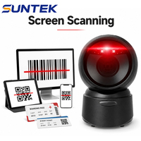 Lector de Códigos de Barras y QR USB de Plástico SUNTEK, Escáner de Escritorio con Cable, en Stock para Puntos de Venta en Supermercados