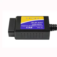 Escáner de Diagnóstico para Automóviles ELM327 USB Interface V1.5 OBD2, Herramienta de Diagnóstico Automotriz Basada en PC, Lector de Códigos OBD-II con Cable USB