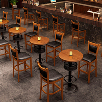 Chaises et tables de bar en bois massif de style industriel, tabourets de bar modernes minimalistes sur mesure pour bars, restaurants, discothèques