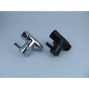 แขนฝักบัวแบบอเมริกันพร้อมท่อร่วมแบบ T ชุบไฟฟ้า ฐานหัวฝักบัวและอะแดปเตอร์ สายประปาห้องน้ำ - Product Image 2