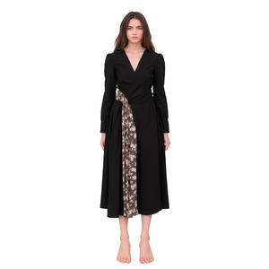 连衣裙制造商定制服装女式定制<span class=keywords><strong>OEM</strong></span>简约黑色连衣裙设计服务 - Product Image 4