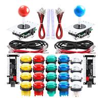 Kit DIY Arcade LED 2 Joueurs : Encodeur USB + Double Joystick + 20 Boutons LED pour PC MAME Raspberry Pi (Version Anglaise)
