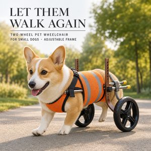Silla de Ruedas Ajustable para Perros con Malla Transpirable, Ruedas de Cinco Brazos y Correa, Carrito Portátil de Soporte para Patas Traseras para Perros Pequeños - Product Image 6