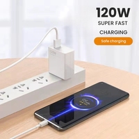 Chargeur Super Rapide 120W pour Ordinateur Portable, Prise EU US UK, Adaptateur Secteur OVP 6A, Câble Type C - Vente Flash