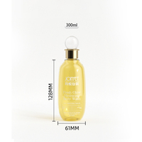 Bouteille en plastique PET de 300 ml avec bouchon à vis, emballage cosmétique de luxe, vide, pour sérum, lotion, crème pour le corps, logo personnalisé numérique/soyeux