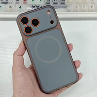 Étui magnétique fin mat couleur bonbon original pour iPhone 18 Pro 17 16 15 17 Pro Max 14 13 Pro, coque rigide antichoc compatible charge sans fil