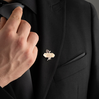 Haute tendance de la mode Ethos personnalisé personnalisé hommes et femmes gravé nom broches broches
