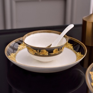 Porcelain Dinner <b>Sets</b> Factory Direct Sales of New European Style Luxury Bone China Tableware and 28pcs Giveaways Ceramic Cup Kit - Product Image 3