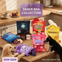Jouets pour chiens en peluche Crinkle Snack Bag, jouets à mâcher interactifs pour chiots, jouets pour animaux de compagnie durables, avec friandises aux fruits, café et noix mélangées, et jouets qui couinent