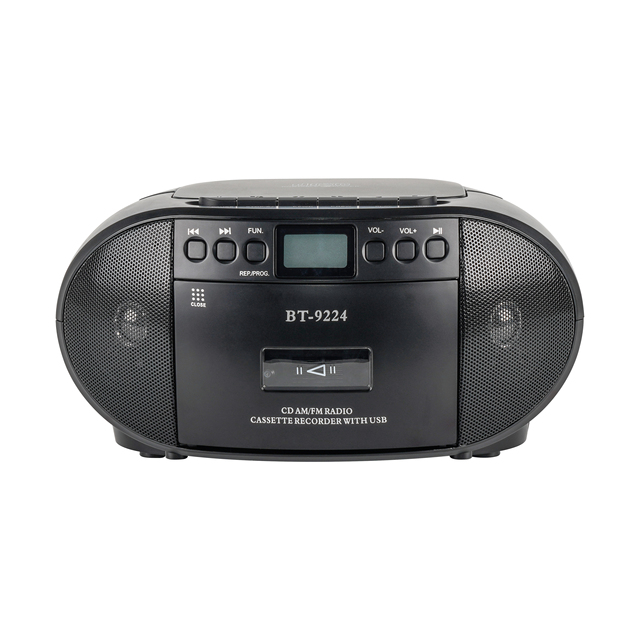 Multi-function Cassette Combination CD Player BT USB AM/FM Radio LED Display Dual Speakers Stereo Boombox AV Output Home Use