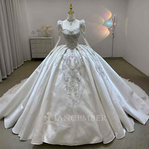 Nouvelle Robe de Mariée de Luxe Personnalisée avec Traîne, Robe de Bal Princesse, Robes de Mariage Vestidos De Novia Lsjj71 Jancember - Product Image 1