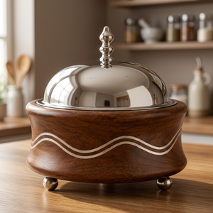 Olla de Cocina Moderna y Duradera de Madera de Lujo con Tapa de Acero Inoxidable y Revestimiento Antiadherente de Cerámica - Product Image 2