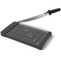 Coupe-papier manuel A4 compact de 12 pouces de qualité supérieure, style guillotine, avec table de coupe en plastique mince (capacité 10 feuilles)